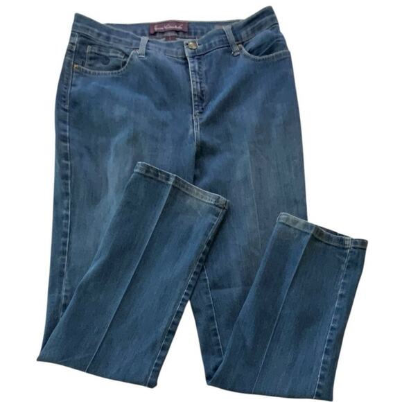 Gloria Vanderbild Amanda Jeans Women 8 High Rise Straight Stretch Mid Wash Denim - Picture 3 of 9